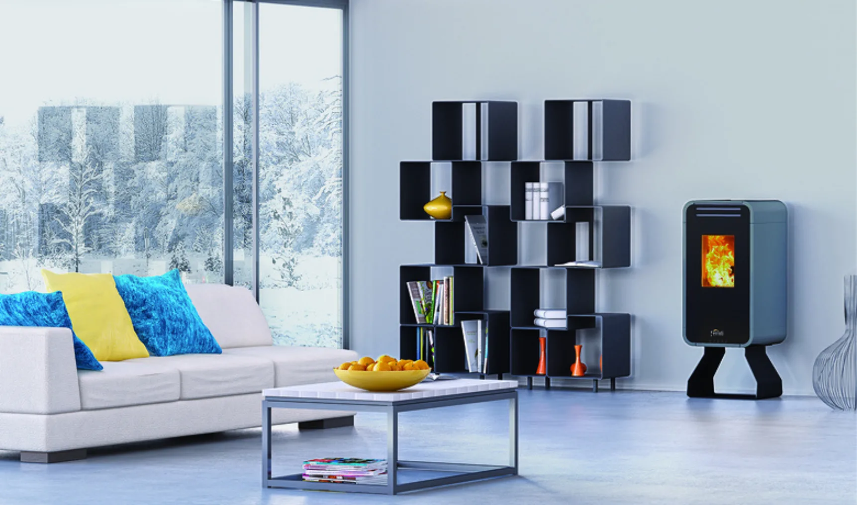 Ferroli CLIO incl voet woonkamer overdag