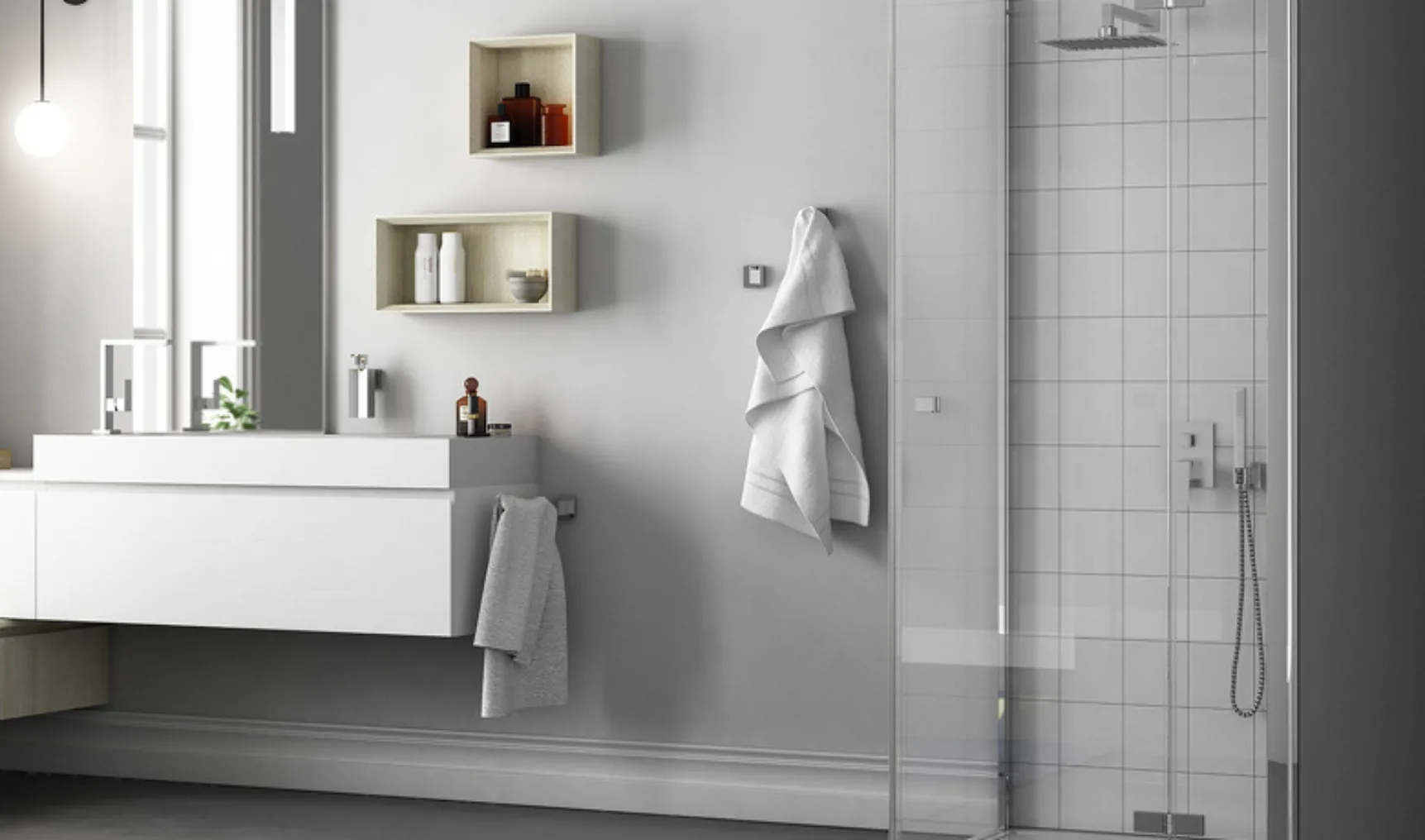 I D Match Square Hoekinstap AQUA25 Reflection Div E Qub E Pro5000 Meubel Senza Corian Top aangepast