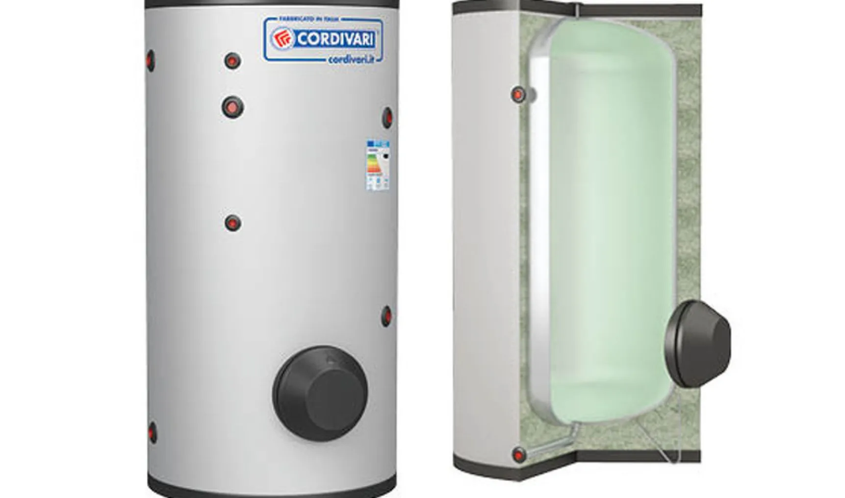 2215 n VASO INERZIALE ACCUMULATORE ACQUA CALDA SANITARIA POLYWARM 550x260