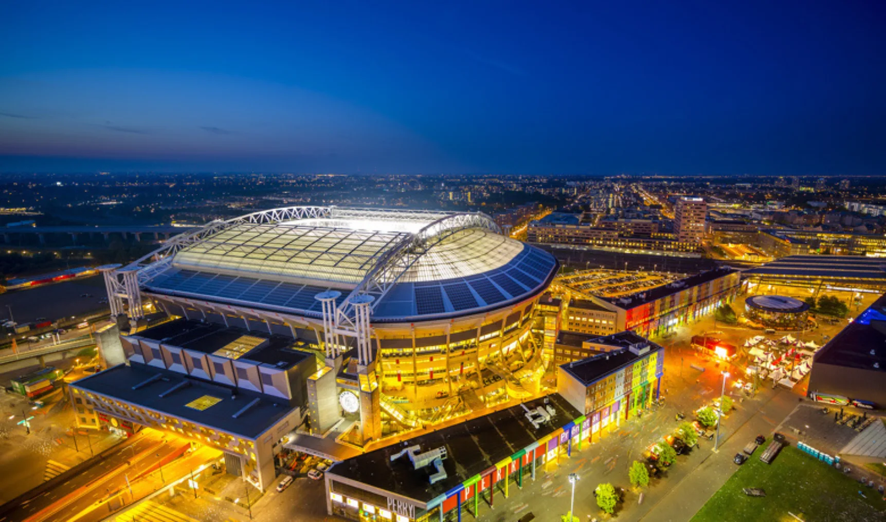 Aren A luchtfoto avond